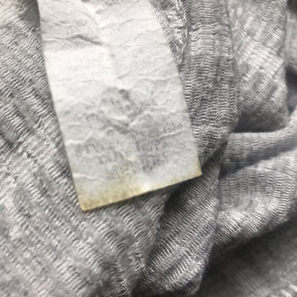 Caution to The Wind Gray Textured Short Sleeve Tie Front Jumpsuit Wide Leg Med - Picture 7 of 7